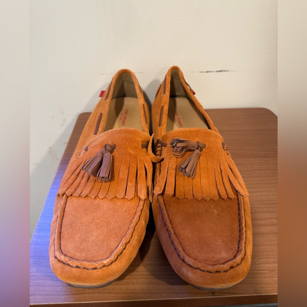 Marc Joseph Mens Orange Loafers
